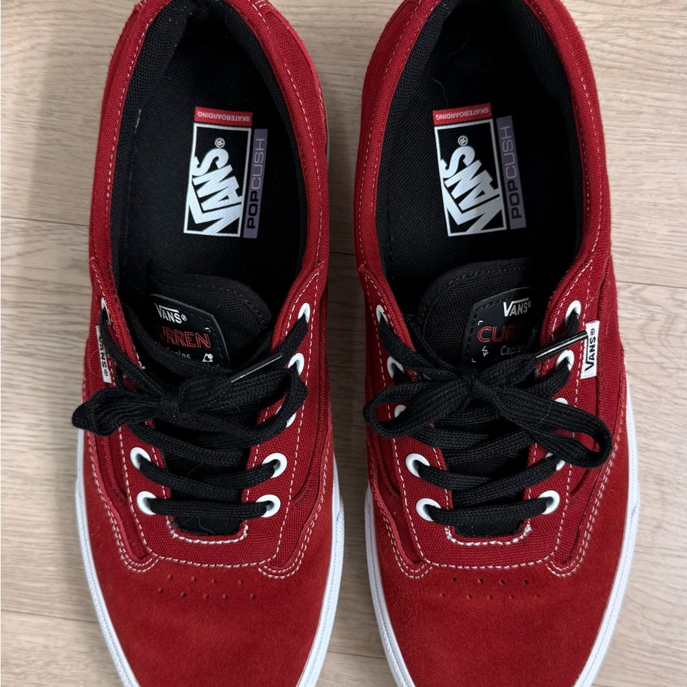 Vans Curren Caples Men's Bold Red Sneakers 11 - Picture 2 of 6